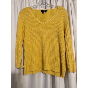 Vintage Women's Size Small Ralph Lauren Sweater Yellow